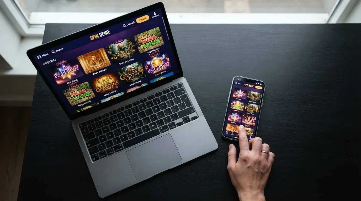 Side-by-side casino lobby screens showing different AU-facing Betsoft operators