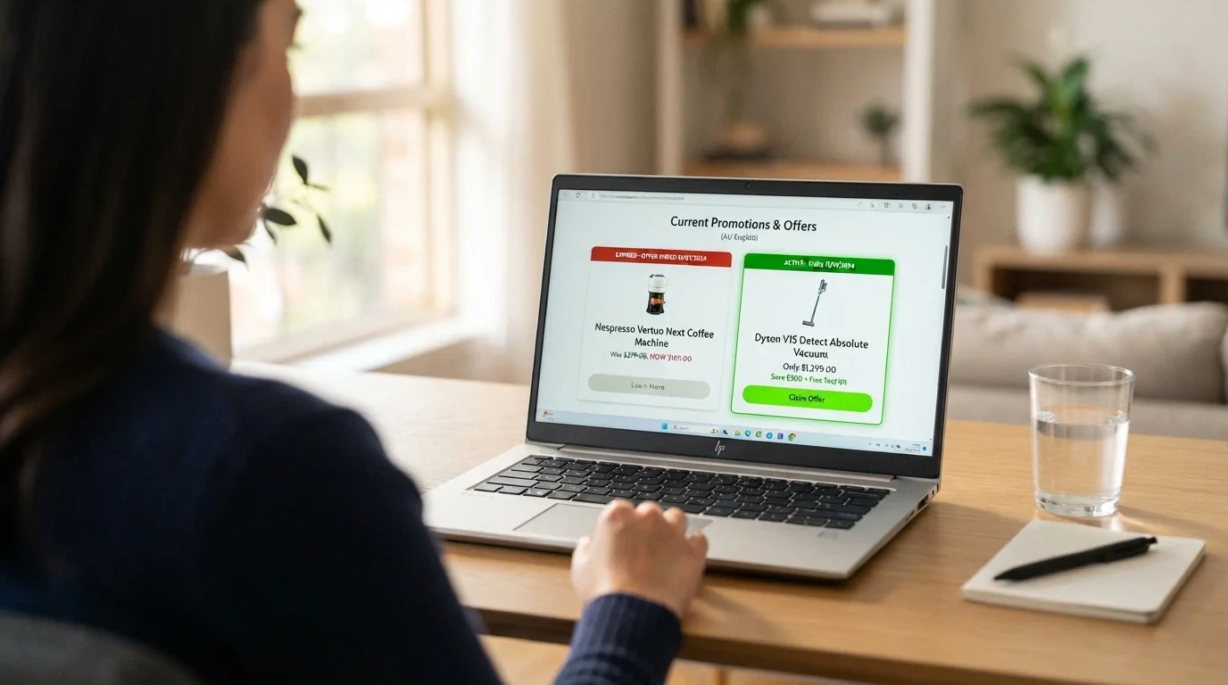 A casino promotions page with one code marked as expired in red next to an active code in green