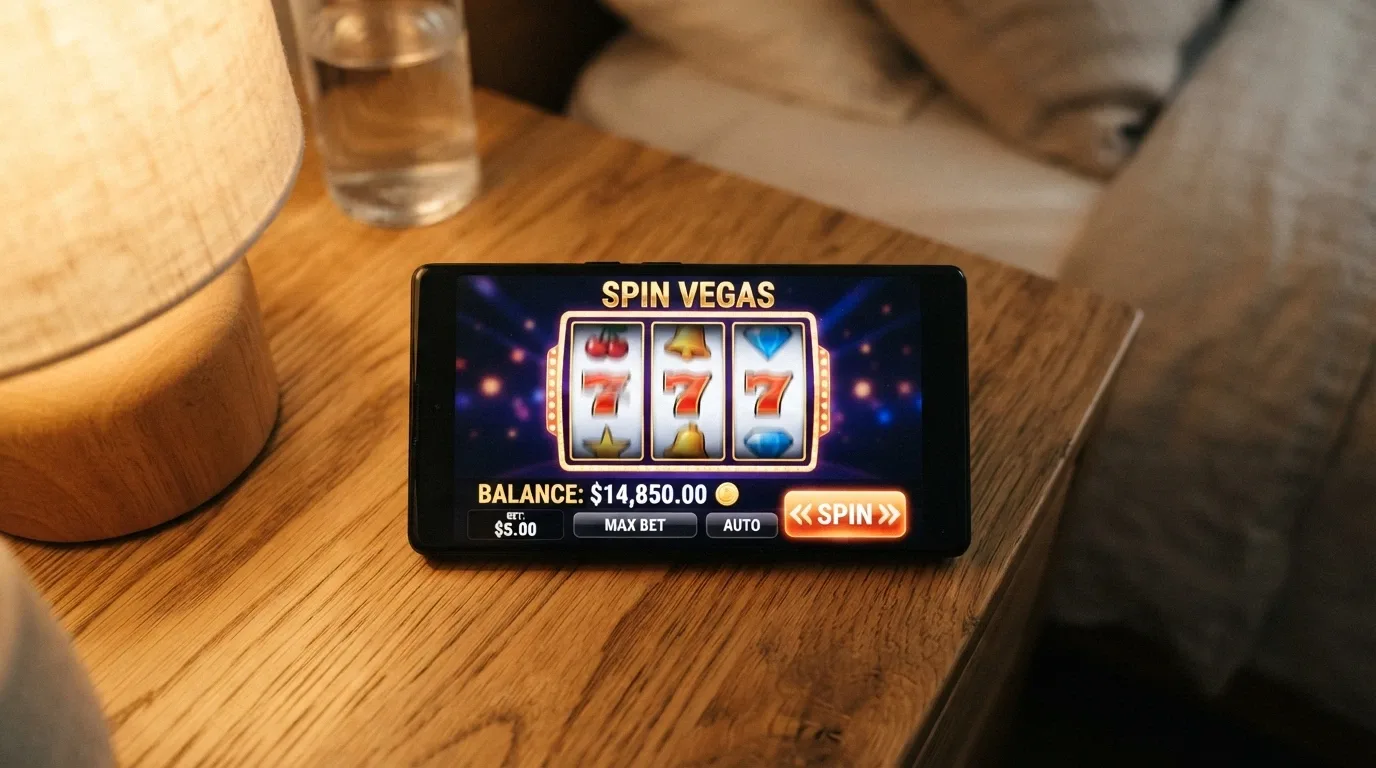 A grid of four popular pokies title screens — Big Bass Bonanza, Book of Dead, Gates of Olympus and Sweet Bonanza — on a phone screen with a small balance visible