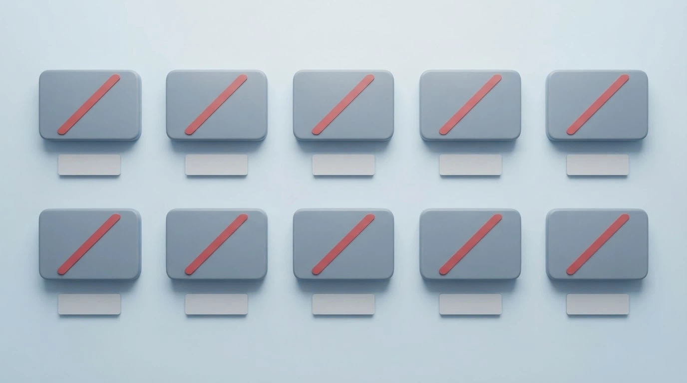 A comparison grid showing casino names against status markers — all marked as offshore and unlicensed in Australia