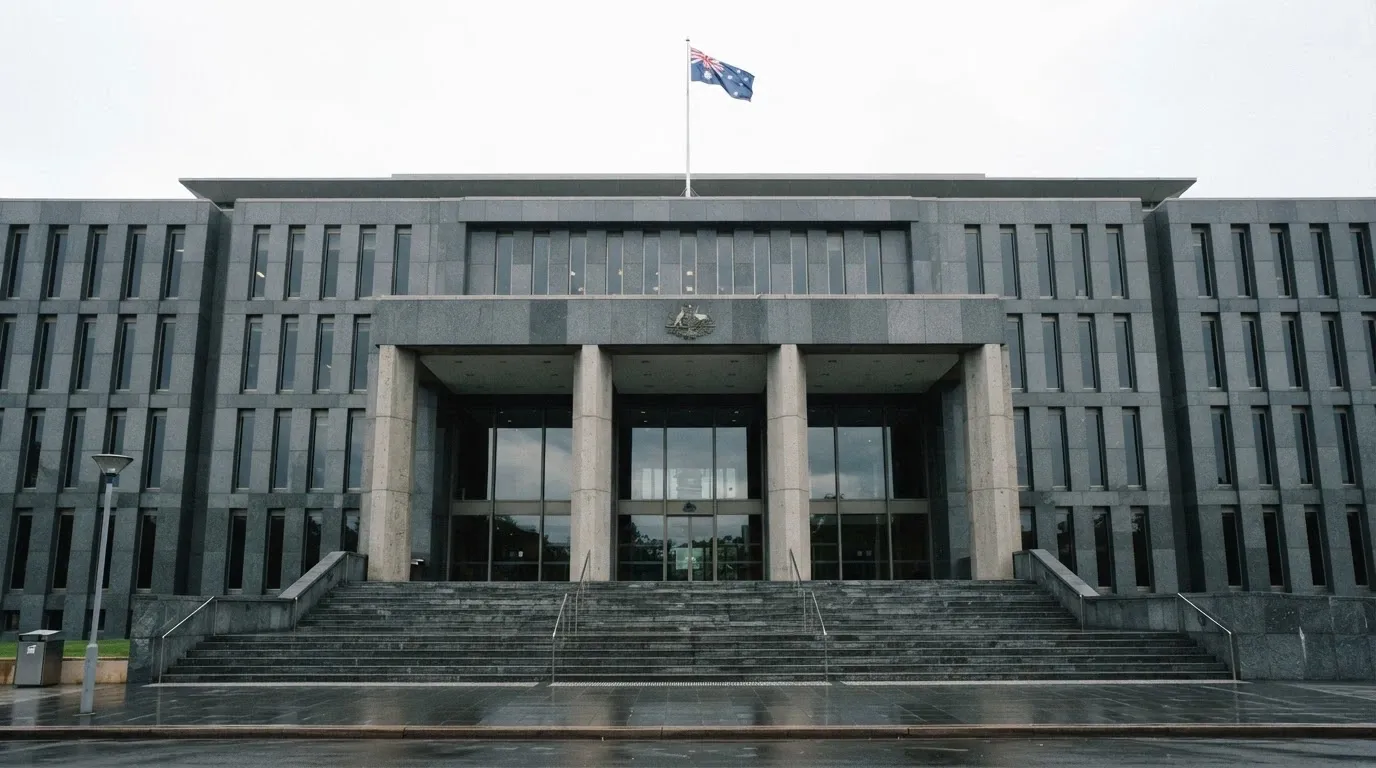 The Australian Communications and Media Authority building exterior with the ACMA logo visible