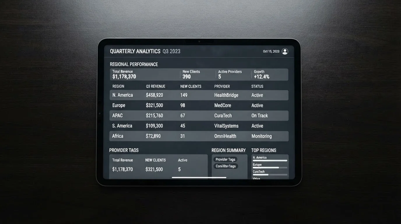 A clean comparison table on an iPad screen showing operator names, welcome bonus amounts and game provider logos in three columns