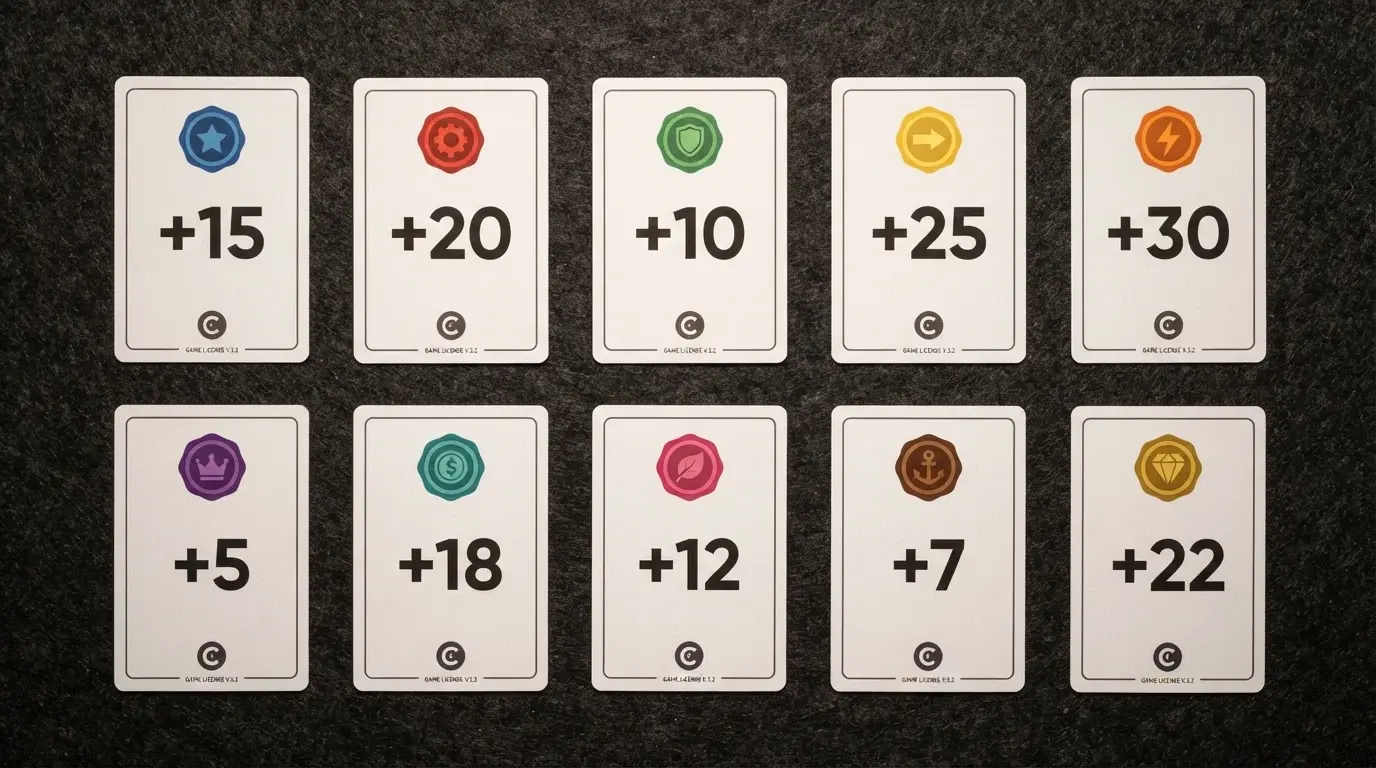 A visual grid of casino brand cards arranged side by side, each showing a logo placeholder and a key stat — licence, bonus headline, wagering