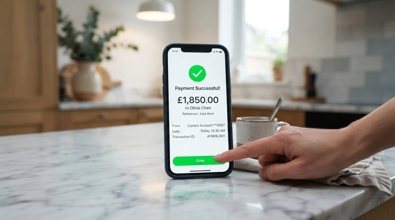 A banking app screen showing a PayID transfer to a casino, with a green “Bonus Eligible” tick mark next to the payment method